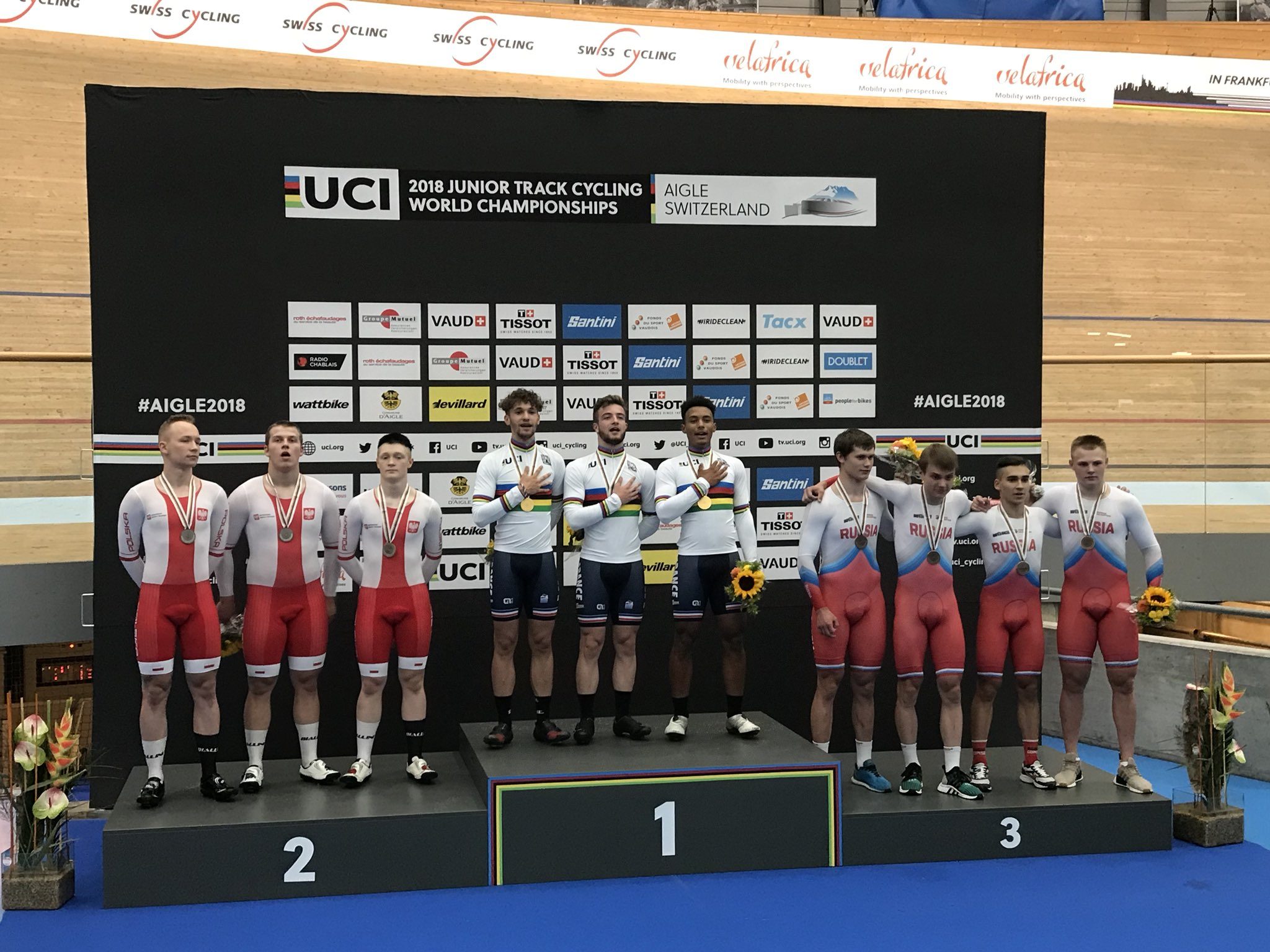 Российские велогонщики завоевали бронзу на чемпионате мира по трековому велоспорту среди юниоров