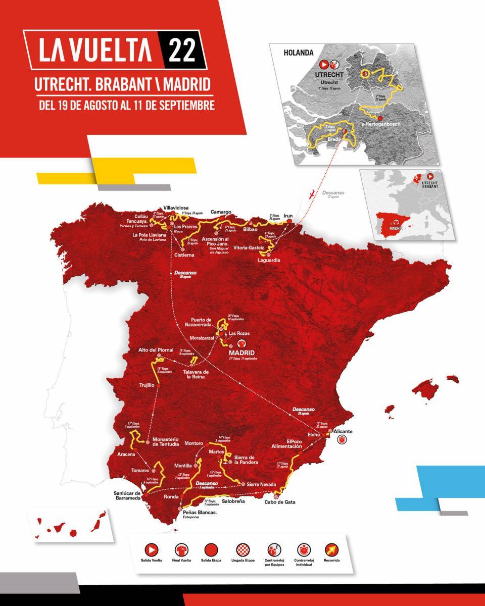 Маршрут «Вуэльты Испании — 2022»