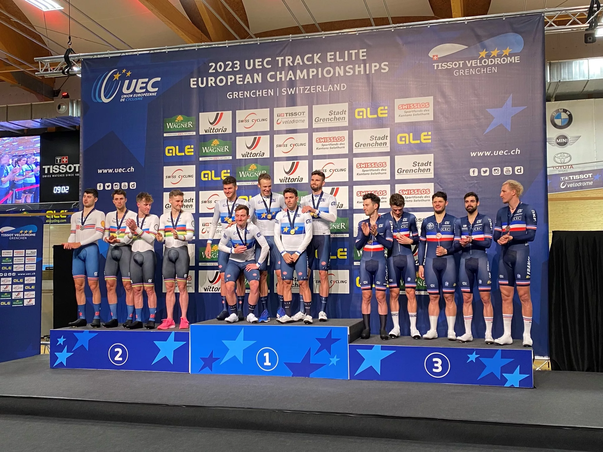 Сборная Италии выиграла командную гонку преследования на чемпионате Европы по трековому велоспорту