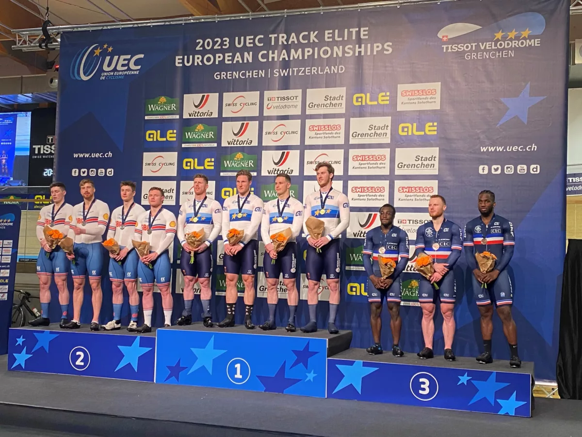 Голландцы выиграли чемпионат Европы по трековому велоспорту в мужском командном спринте