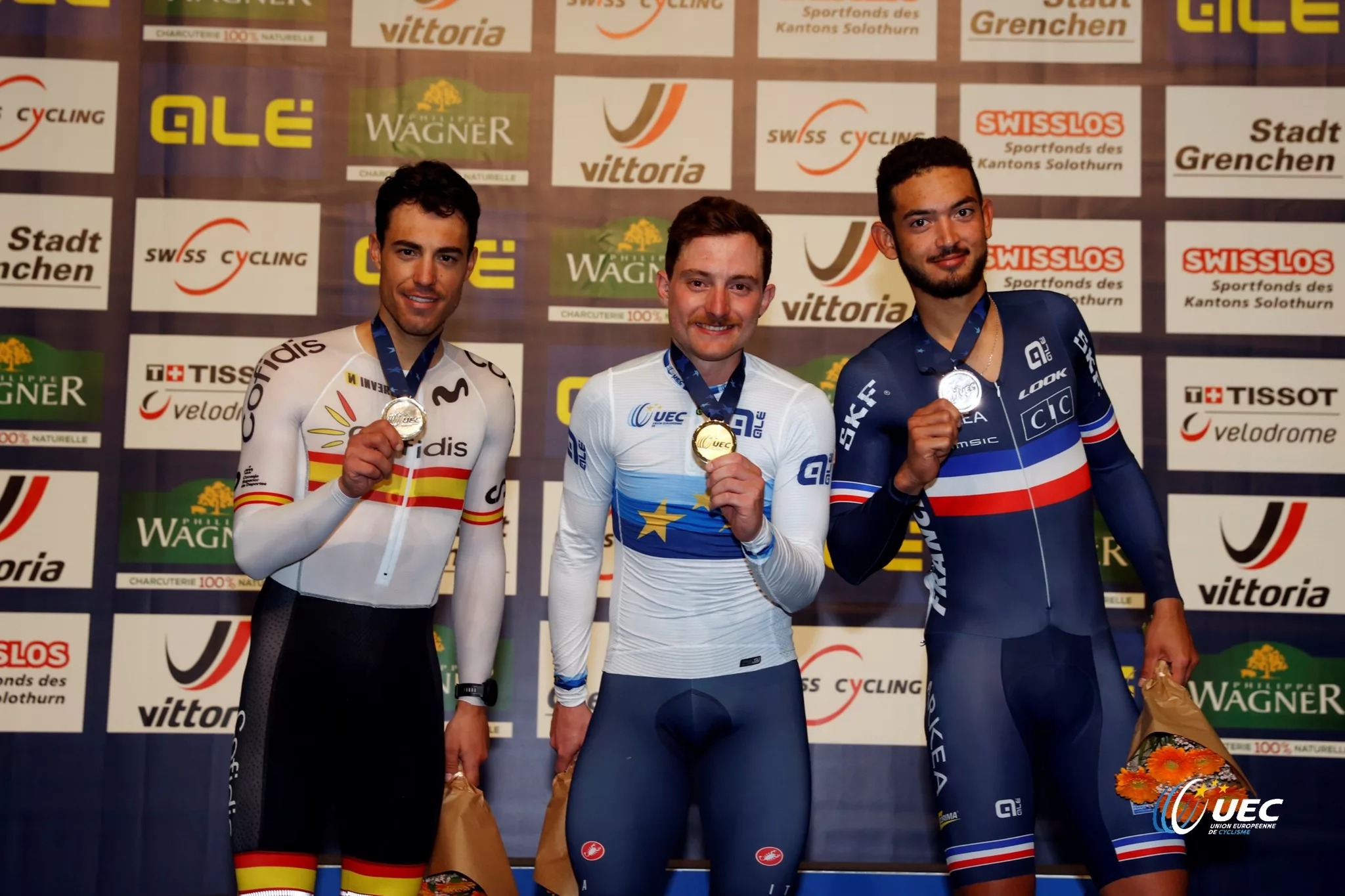 Симоне Консонни завоевал титул чемпиона Европы по трековому велоспорту в мужской гонке по очкам