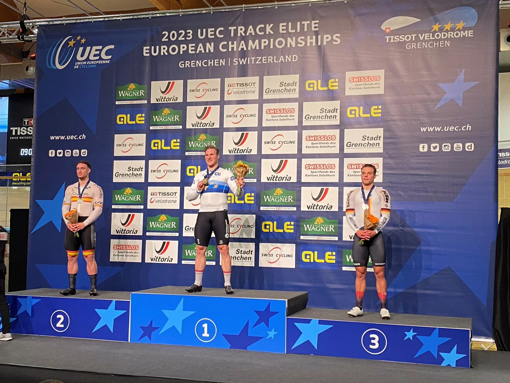 Джеффри Хугланд завоевал золото чемпионата Европы по трековому велоспорту, выиграв гит на 1000 метров