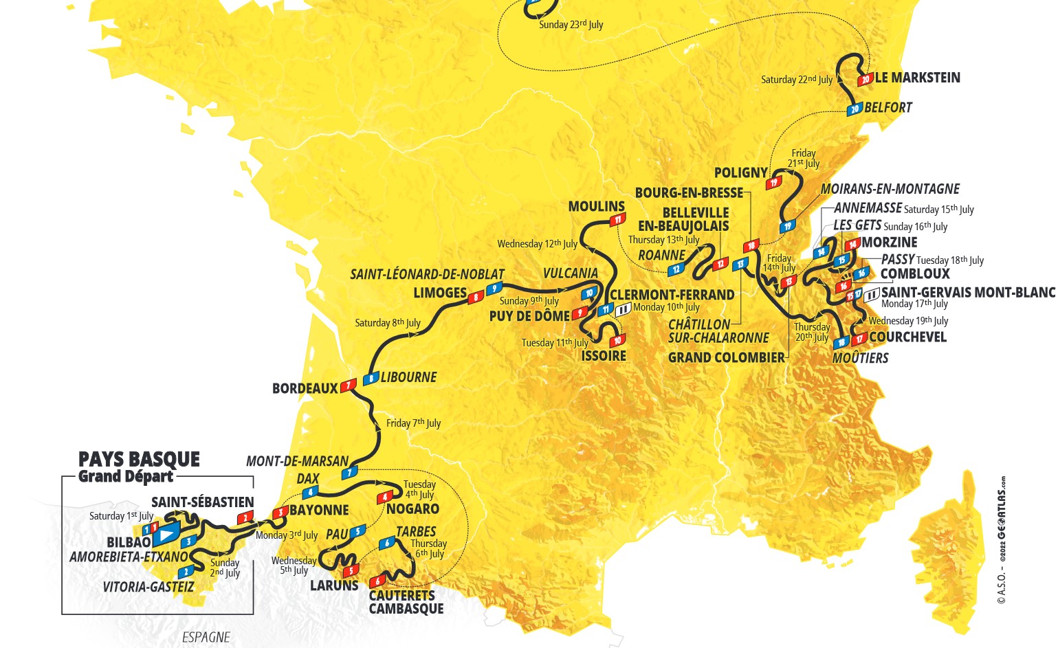Гид «Тур де Франс — 2023»: всё, что нужно знать об этапах велогонки