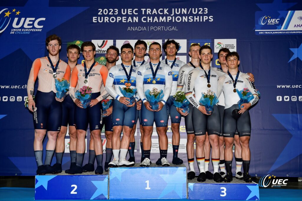 2023 UEC Juniores & U23 - Track European Championships - Anadia - 12/07/2023 - Men U23 Team Sprint - photo Tommaso Pelagalli / Sprint Cycling Agency © 2023