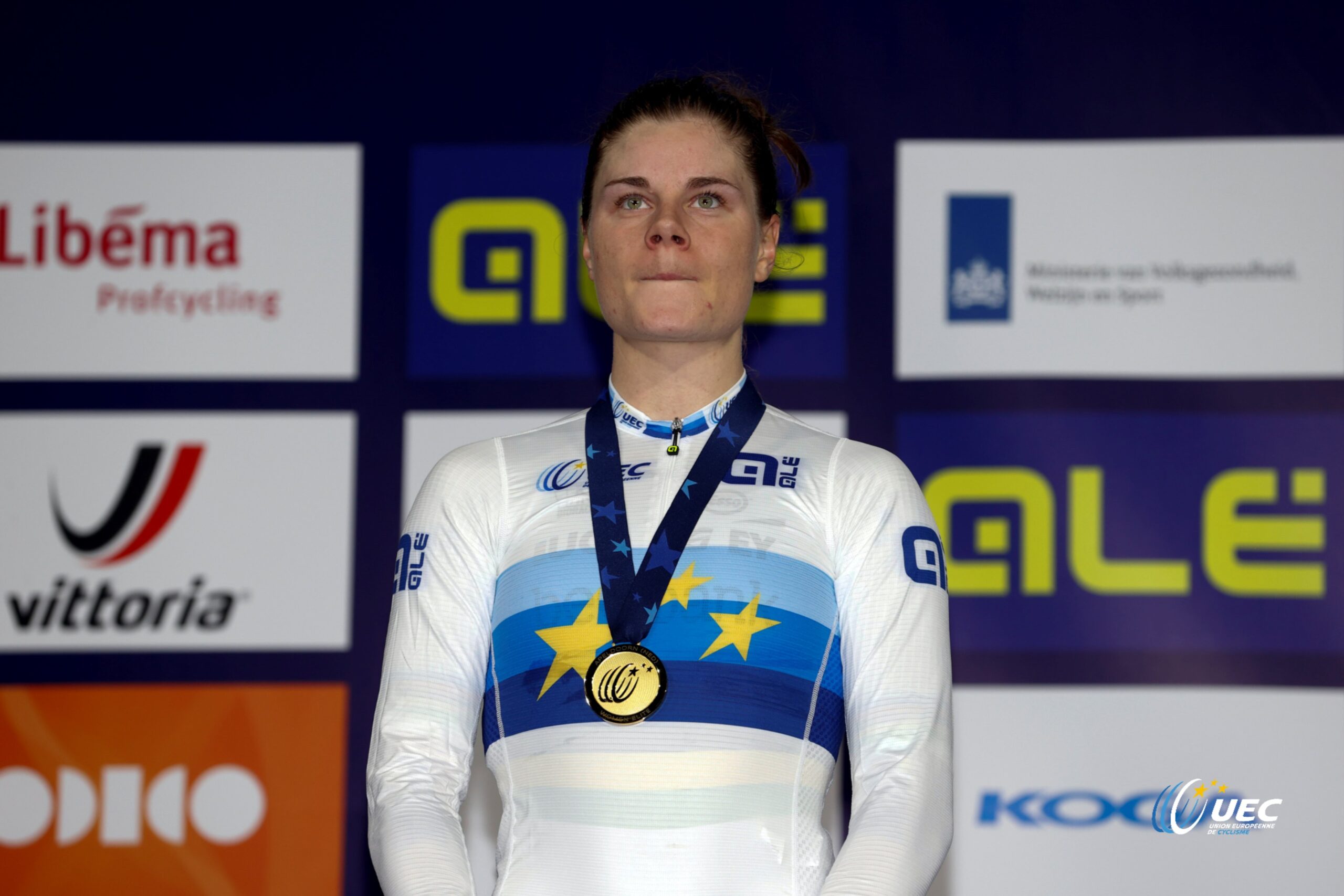 Лотте Копеки выиграла гонку по очкам на чемпионате Европы по трековому велоспорту
