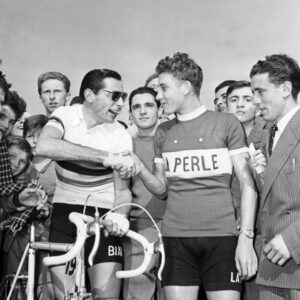 Фаусто Коппи (слева) и Жак Анкетиль