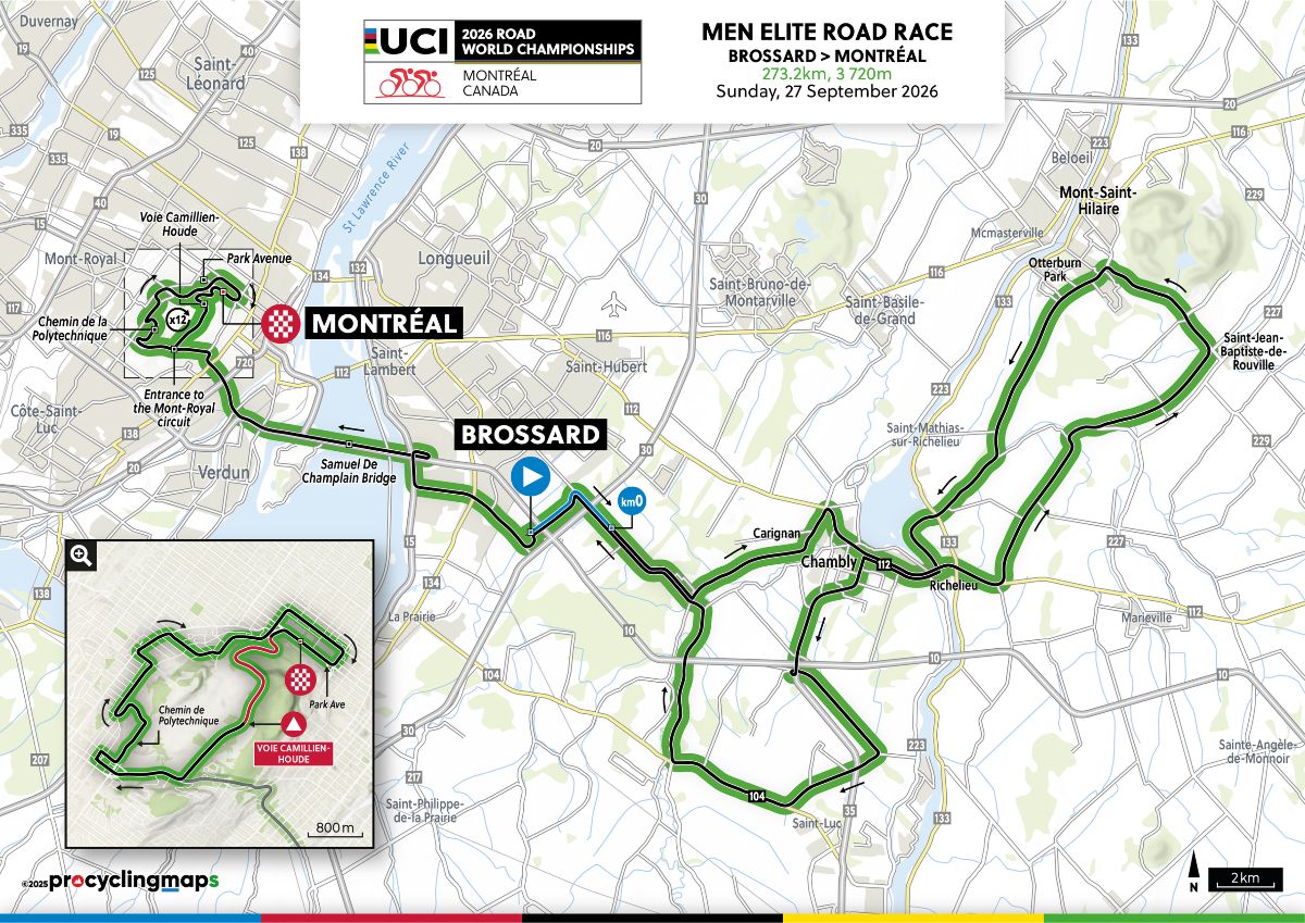 UCI показал профиль групповой гонки чемпионата мира 2026 года в Монреале