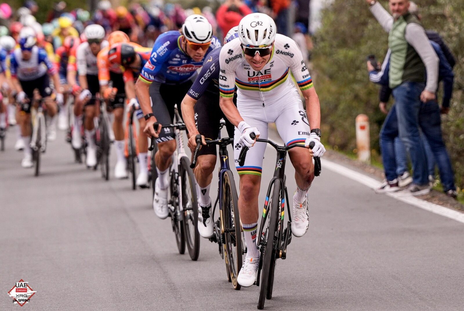 Тадей Погачар, Том Пидком и Матье ван дер Пул Тадей Погачар, Том Пидком и Матье ван дер Пул
