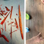 Деревянные осколки, вытащенные из тела Морица Мауса