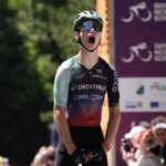 Обен Спарфель на финише седьмого этапа Giro Next Gen 2026 года