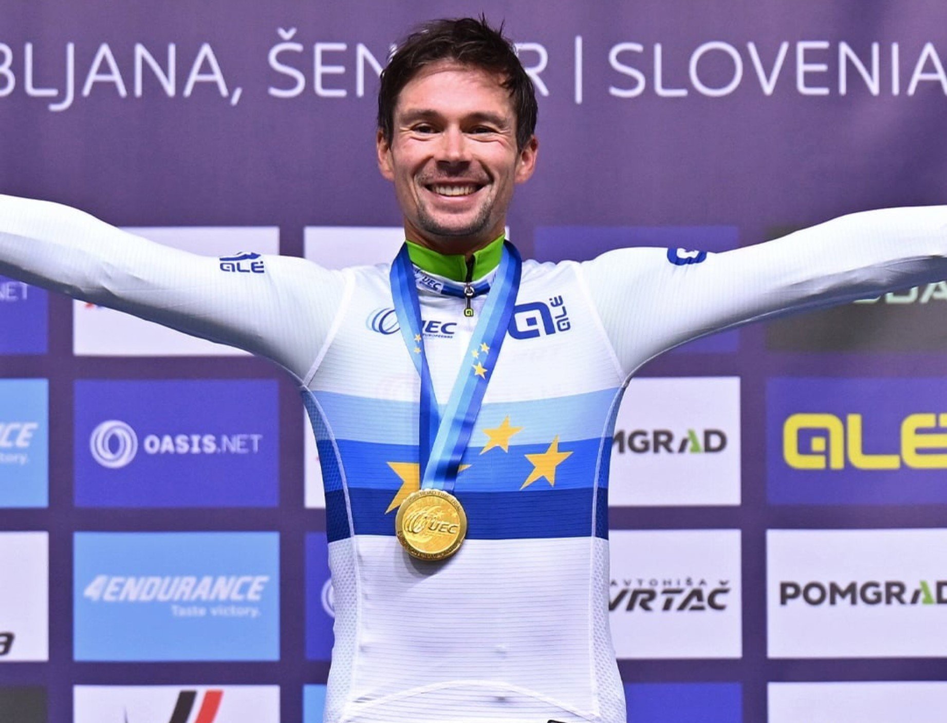 Примож Роглич выиграл разделку на&nbsp;домашнем чемпионате Европы